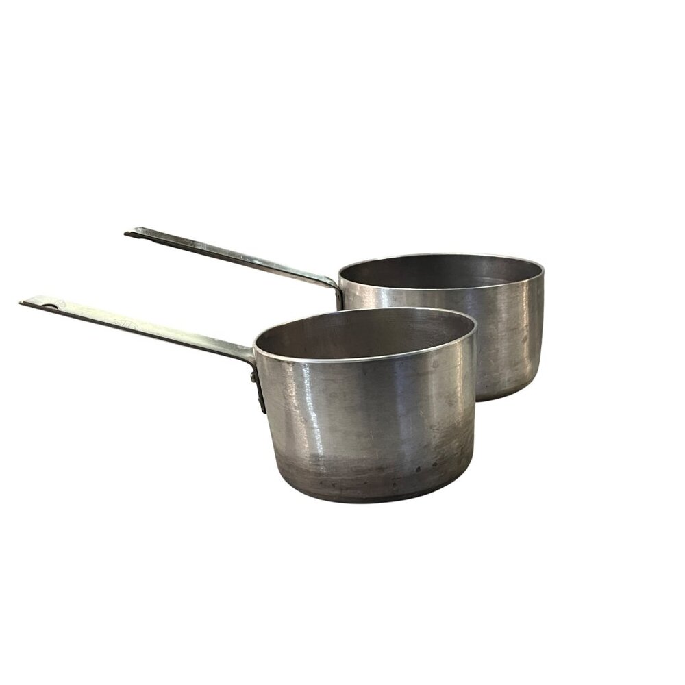 Vintage Nash Metalware New York Sauce Pans Used Set of 2 Aluminum